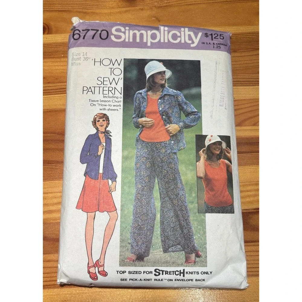 Vintage 1960s–1970s Simplicity Sewing Patterns Lot of 6 – Misses Mod & Retro